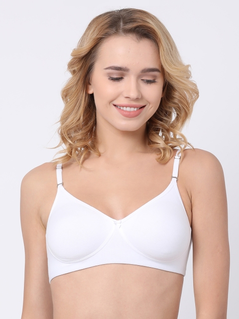 

BRAYOLA White Solid Non-Wired Non Padded Everyday Bra VRS1019_WHITE