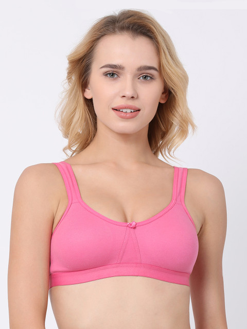 

BRAYOLA Pink Solid Non-Wired Non Padded Everyday Bra VRS1024