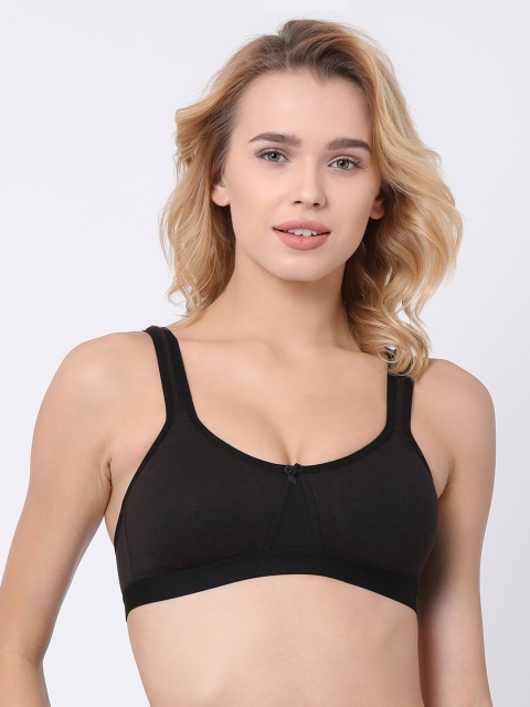 

BRAYOLA Black Solid Non-Wired Non Padded Everyday Bra VRS1024