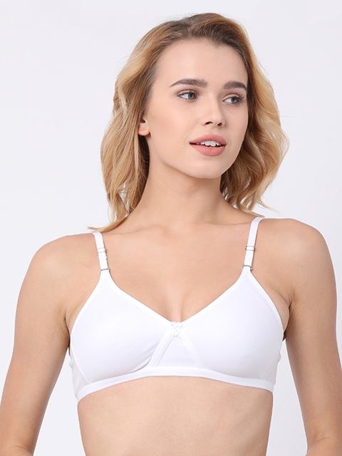 

BRAYOLA White Solid Non-Wired Non Padded Everyday Bra VRS1018_WHITE