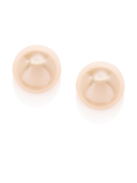 

justpeachy Peach-Coloured Pearl Circular Studs