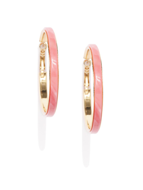 

justpeachy Pink Circular Hoop Earrings