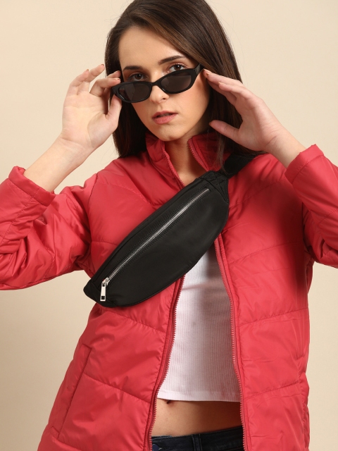 

DressBerry Women Red Solid Padded Jacket
