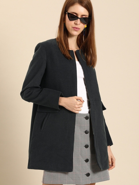 

DressBerry Women Olive Green Solid Over Coat