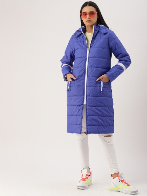 

DressBerry Women Blue Solid Puffer Jacket