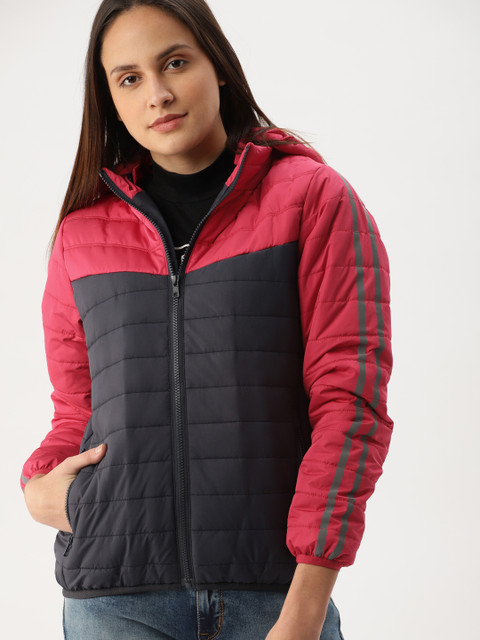 

DressBerry Women Navy Blue Colourblocked Jacket