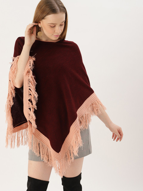

DressBerry Women Maroon Solid Sweater