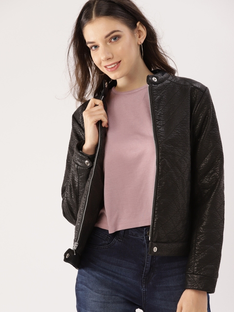 

DressBerry Women Black Quilted Jacket