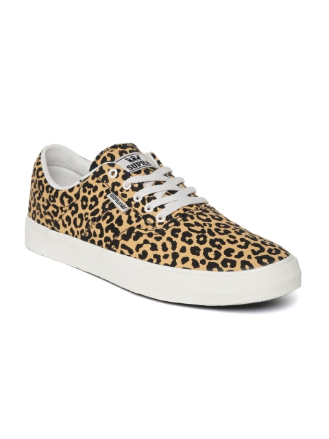 

Supra Men Mustard Yellow & Black Animal Print Cobalt Sneakers