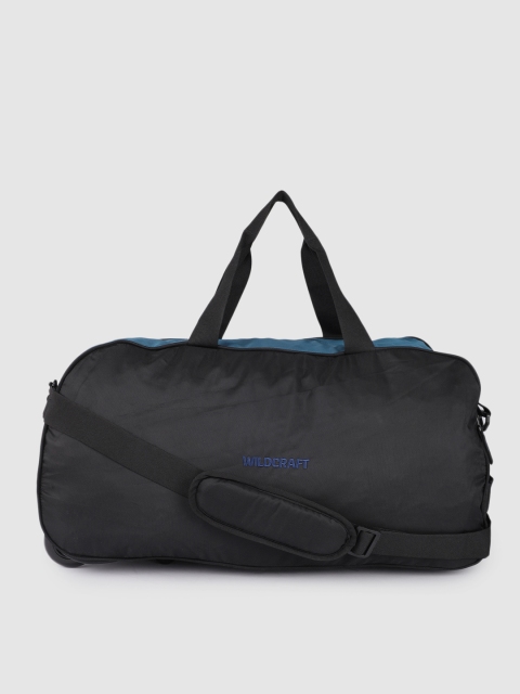 

Wildcraft Unisex Black Solid Trolley Duffel Bag