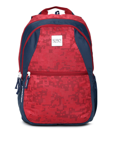 

Wildcraft Unisex Red & Navy Blue Colourblocked Wiki N1 Spray Backpack