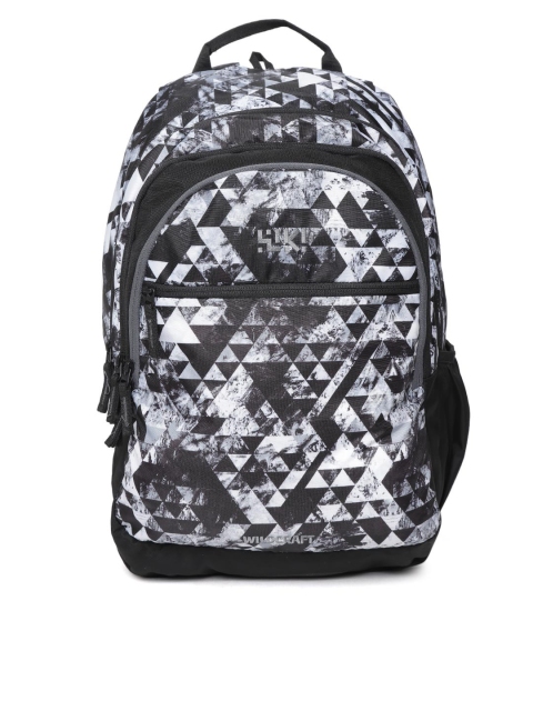 

Wildcraft Unisex Black & Grey Geometric Print Backpack