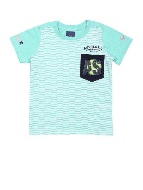 

Allen Solly Junior Boys Blue Striped Round Neck T-shirt