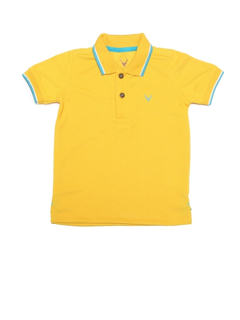 

Allen Solly Junior Boys Yellow Solid Polo Collar T-shirt