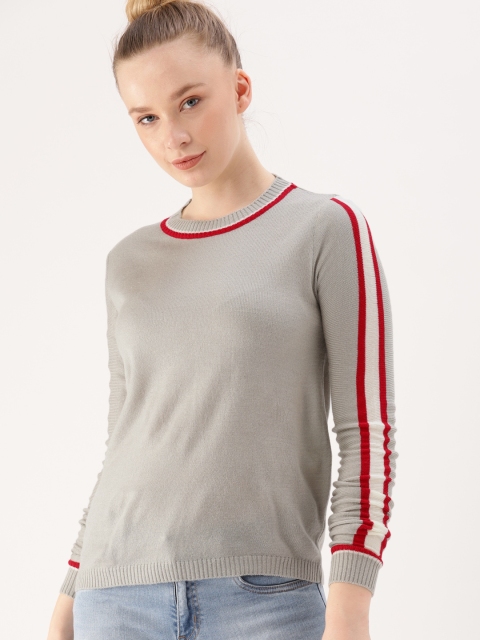 

DressBerry Women Grey Solid Sweater