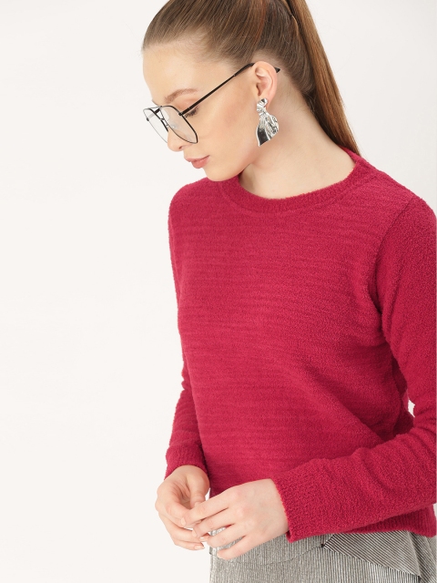 

DressBerry Women Red Solid Sweater