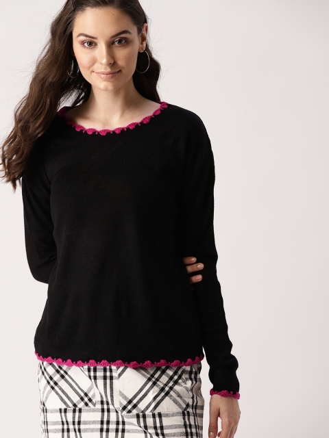 

DressBerry Women Black Solid Sweater
