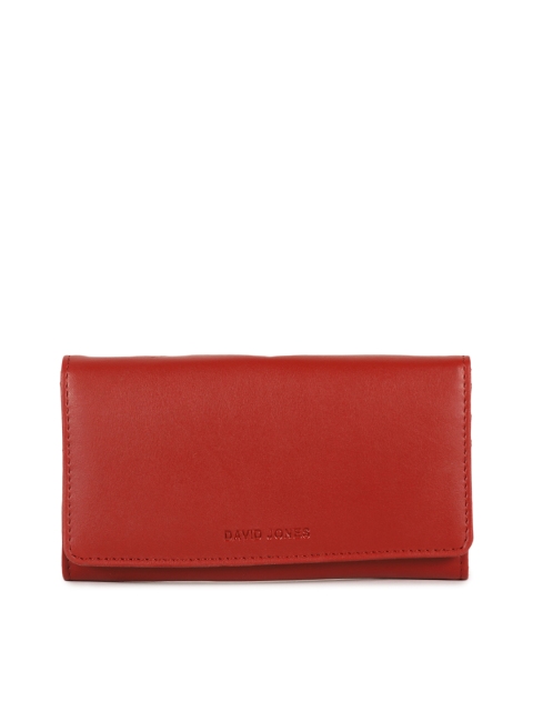 

David Jones Women Red Solid Two Fold Wallet