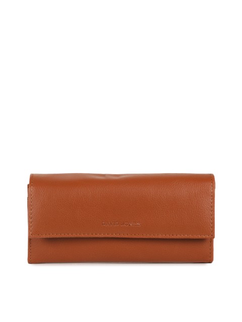 

David Jones Women Brown Solid Two Fold Wallet