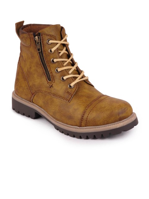 

FAUSTO Men Tan Flat Boots