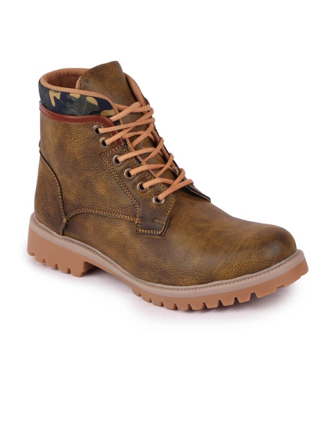 

FAUSTO Men Olive Brown Flat Boots