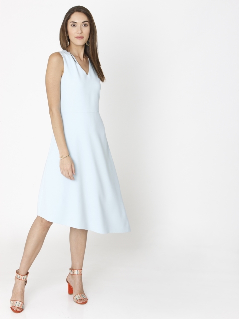 

Vero Moda Women Blue Solid A-Line Dress