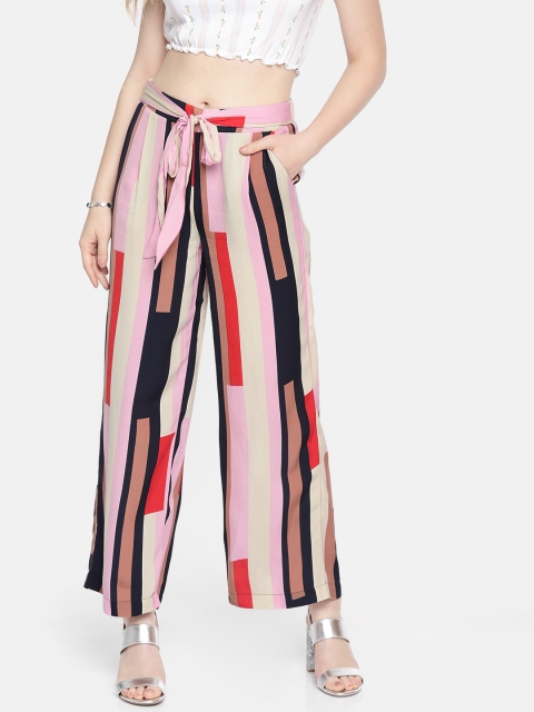 

Vero Moda Women Multicoloured Solid Flared Palazzos, Multi