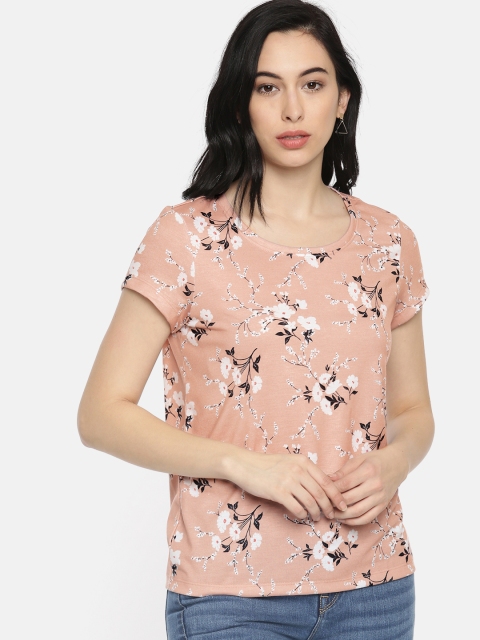 

Vero Moda Women Beige Printed Round Neck T-shirt