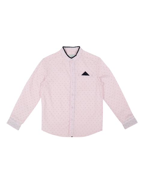 

Pantaloons Junior Boys Pink Regular Fit Printed Casual Shirt