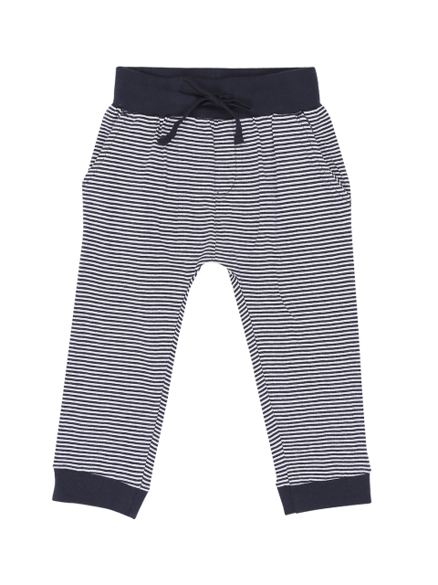 

Pantaloons Baby Boys Blue Striped Slim-Fit Joggers