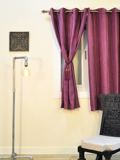 

Ariana Purple Room Darkening Single Window Curtain