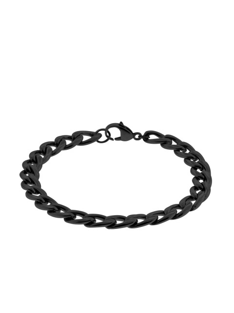 

Inox Jewelry Black Stainless Steel Curb Chain Bracelet