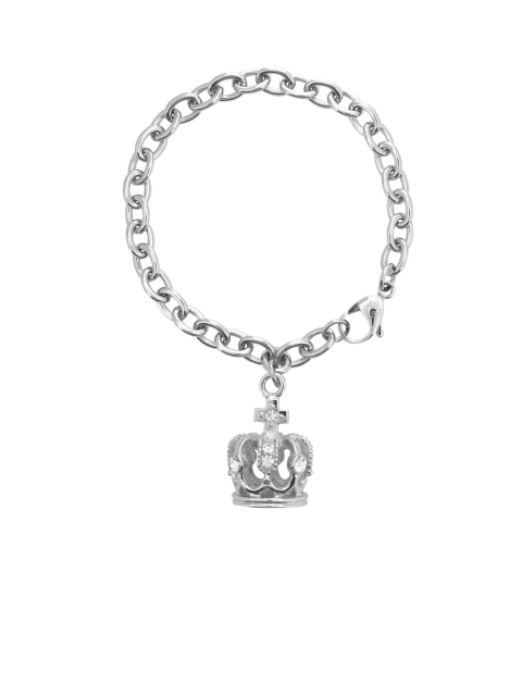 

Inox Jewelry Silver-Toned Stainless Steel Charm Bracelet