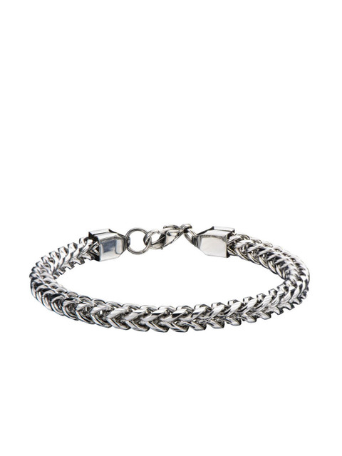 

Inox Jewelry Silver-Toned Stainless Steel Franco Chain Bracelet