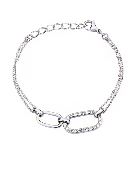 

Inox Jewelry Silver-Toned Stainless Steel Link Bracelet