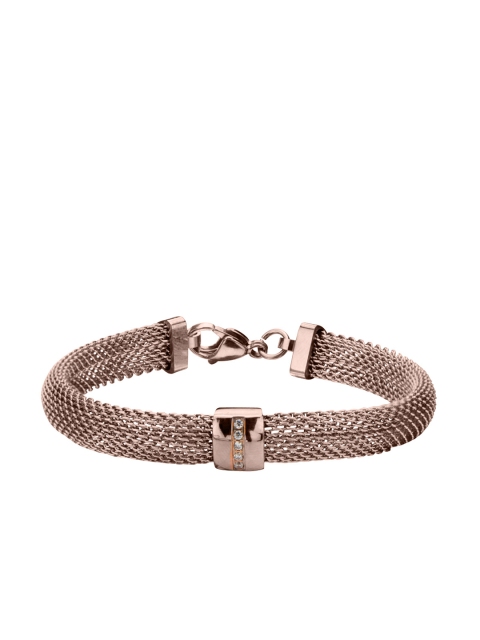 

Inox Jewelry Rose Gold-Toned Stainless Steel Mesh Bracelet