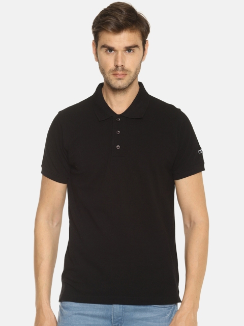 

OBOW Men Black Solid Polo Collar T-shirt