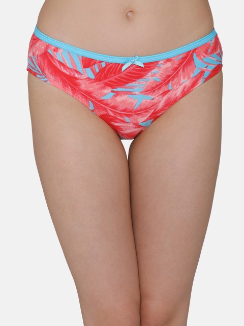 

Clovia Women Red & Blue Printed Bikini Briefs PN3159P04XL