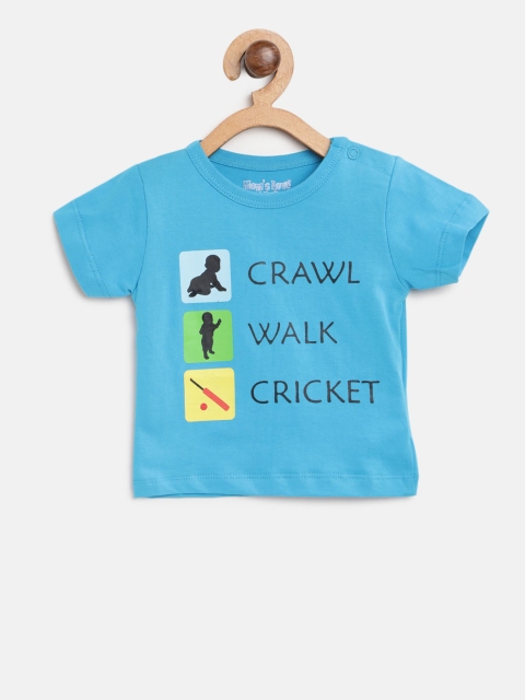 

Moms Love Boys Blue Printed Round Neck T-shirt