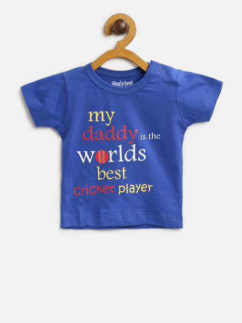 

Moms Love Boys Blue Printed Round Neck T-shirt