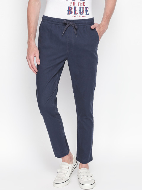 

Urban Ranger by pantaloons Men Navy Blue Slim Fit Solid Joggers