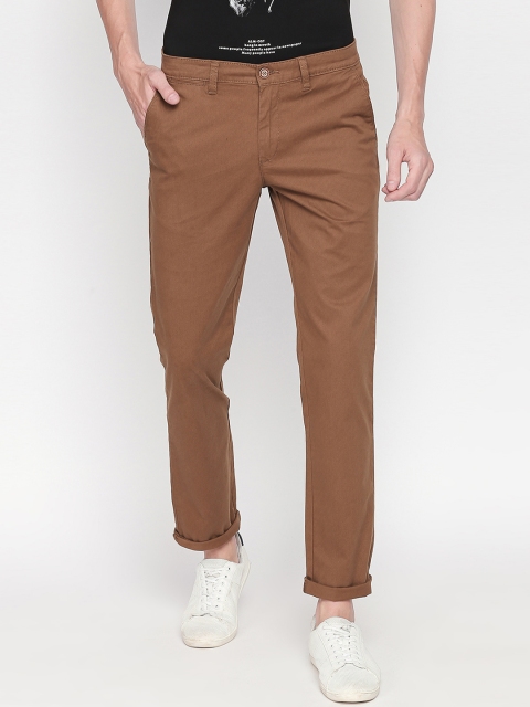 

Urban Ranger by pantaloons Men Brown Slim Fit Solid Chinos