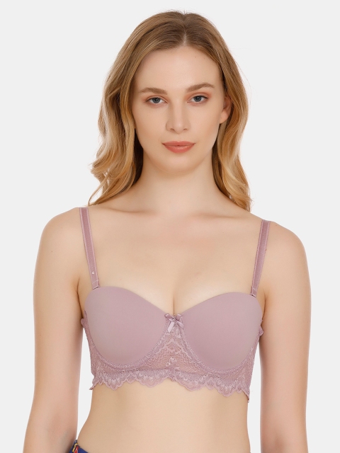 

Zivame Purple Solid Underwired Lightly Padded Push-Up Bra ZI1481FASHAPINK