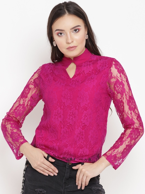 

Abiti Bella Women Pink Lace Top