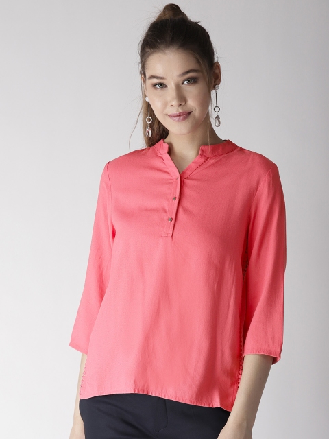 

Madame Women Pink Solid Shirt Style Top