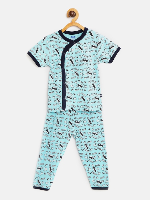 

Moms Love Boys Blue & Black Batman Print Night Suit