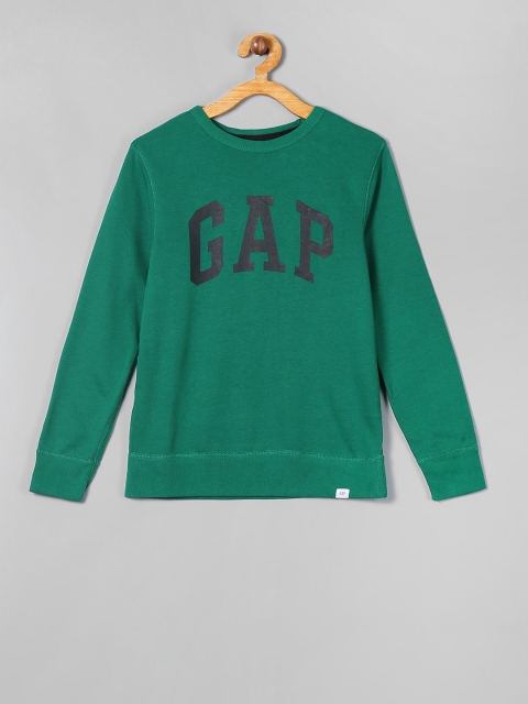 

GAP Boys Green Solid Sweatshirt