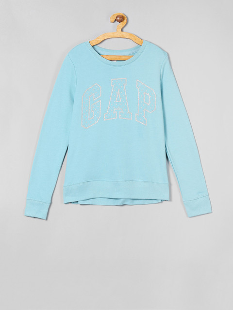

GAP Girls Blue Solid Sweatshirt