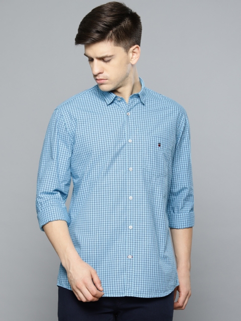 

Louis Philippe Sport Men Blue Slim Fit Checked Casual Shirt