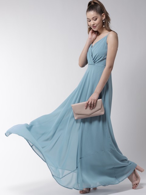 

20Dresses Women Blue Solid Maxi Dress